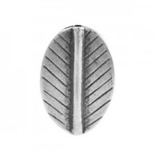 Metal bead leaf 29x19mm Antique silver
